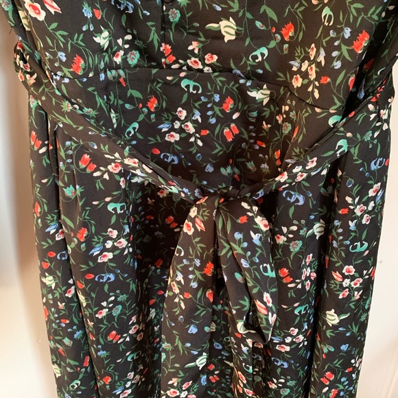 EUC Basic Model Black Floral BoHo Professional Dress Size L - Picture 2 of 10
